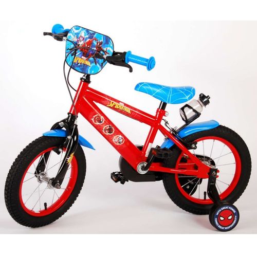 Dječji bicikl Spider-man 14" s dvije ručne kočnice crveno/plavi slika 14