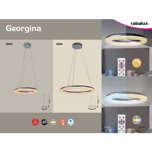 Rabalux Georgina Visilica LED 36W, hrom Moderna rasveta slika 4