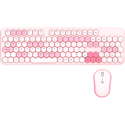 GEEZER WL HONEY COMB set tastatura i miš u PINK boji slika 1