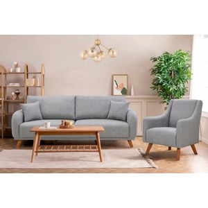 Atelier Del Sofa Garnitura s kaučem, Hera Set - Grey