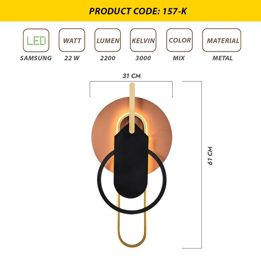 Zidna Lampa L1124 - Višebojna slika 4