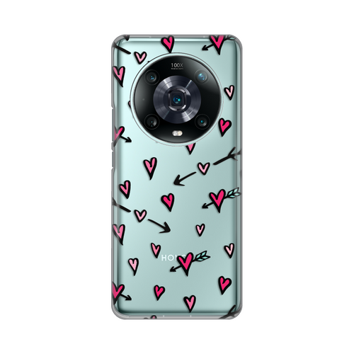 Torbica Silikonska Print Skin za Honor Magic 4 Pro Heart Pattern slika 1