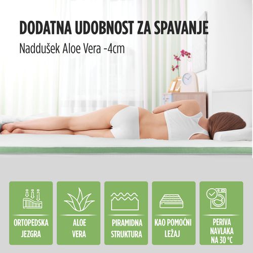 Naddušek/Roll up Vitapur AloeVera  II  140x200 cm slika 4