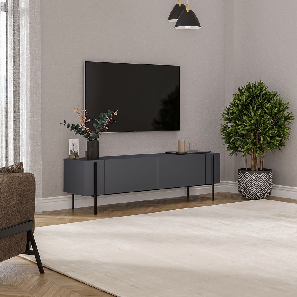 TV stalak Herman u antracit boji slika 2