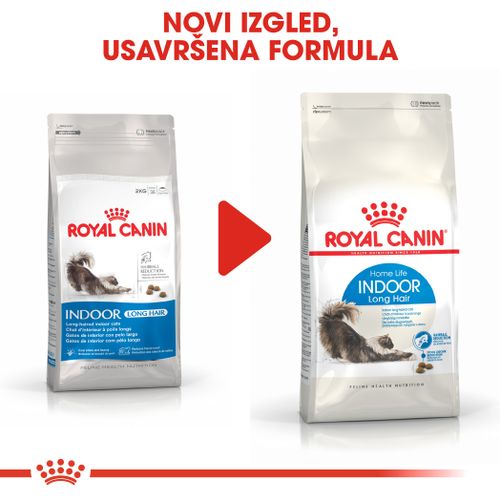 ROYAL CANIN FHN Indoor Long Hair, potpuna i uravnotežena hrana za odrasle kućne mačke duge dlake (1-7 godina), 400 g slika 2