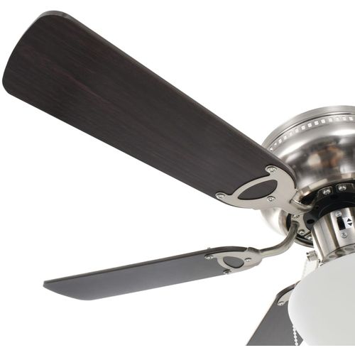 Ukrasni stropni ventilator sa svjetlom 82 cm tamnosmeđi slika 14