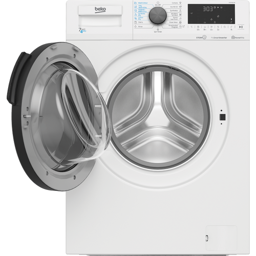 Beko HTE7616XO Mašina za pranje i sušenje veša, 7/4 kg, 1200 rpm, ProSmart™ Inverter Motor, Bluetooth, SteamCure ™, Dubina 50 cm slika 3