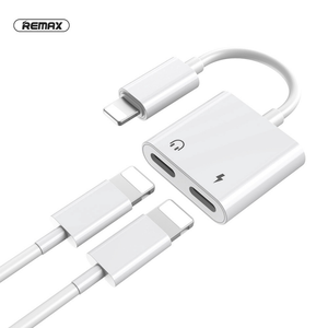 Adapter REMAX Concise za slusalice i punjenje iPhone lightning RL-LA07i beli