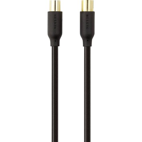 Belkin antene, SAT priključni kabel [1x 75 Ω antenski muški konektor - 1x 75 Ω antenski ženski konektor] 5.00 m 90 dB pozlaćeni kontakti crna slika 2