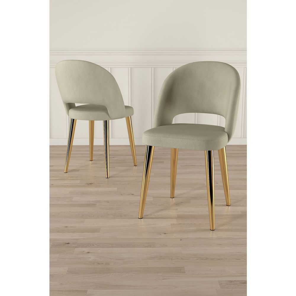 Set Stolica (6 Komada) Pane - Boje: Krem, Zlatna slika 1