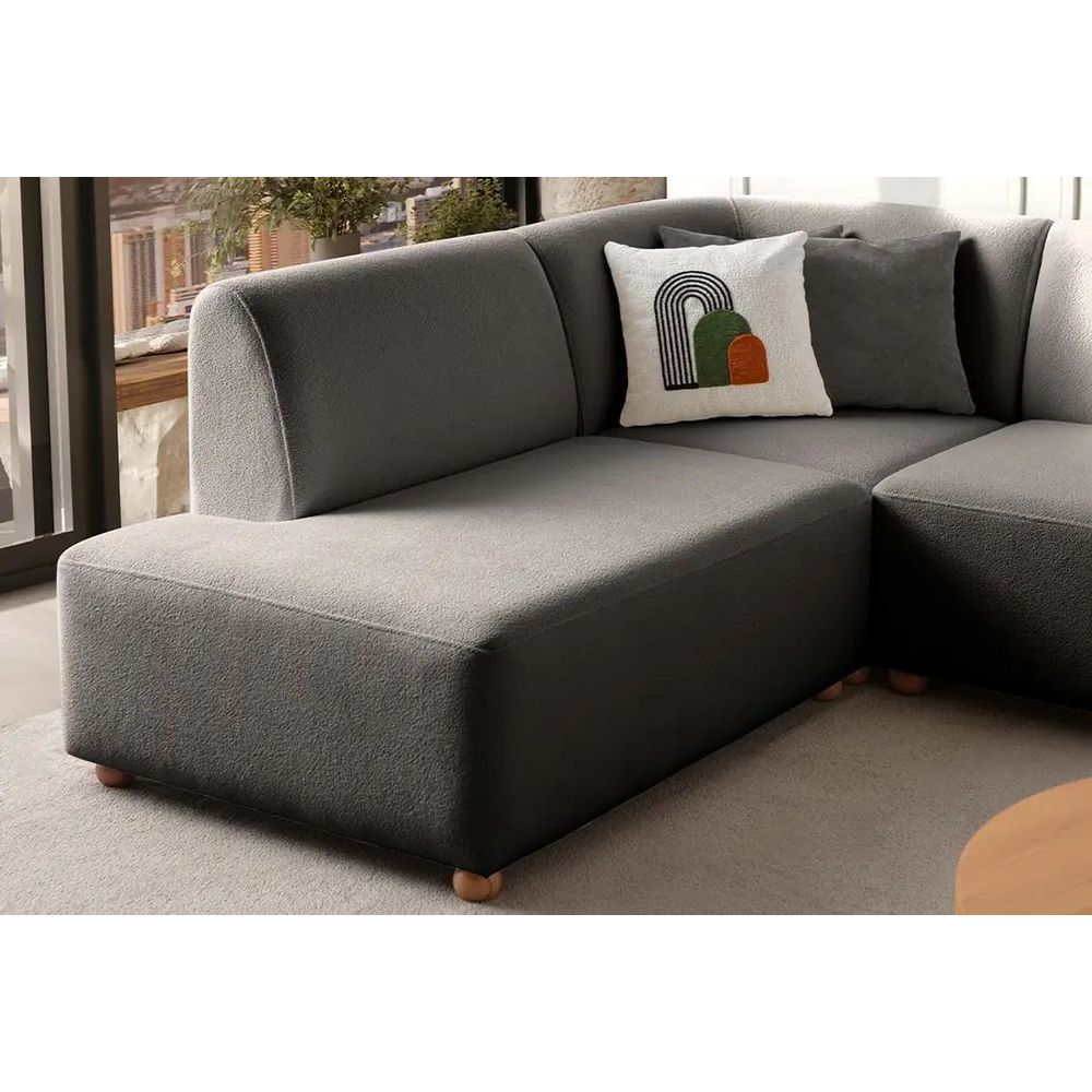 Ugaona Sofa S-Loft Lijeva - boja: antracit slika 6