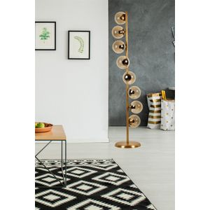 Simay 8 Li Eskitme Bal Camlı Lambader Gold Floor Lamp