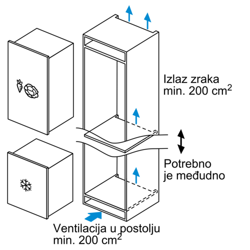 Bosch ugradbeni zamrzivač GIV21AFE0 slika 8