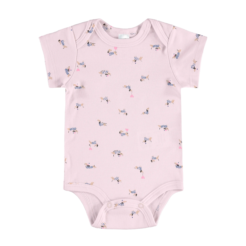 Up Baby bodi kratkih rukava za bebe - rozi, 77 cm slika 1