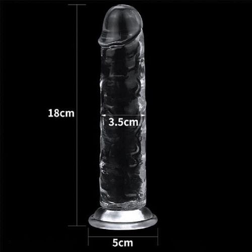 Lovetoy Flawless prozirni dildo 18cm slika 3