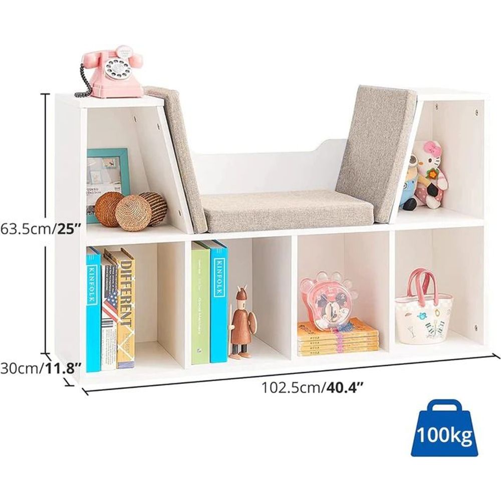 Kinder Home Dječija polica sa klupom, Bijela slika 12