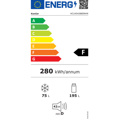 Končar hladnjak HC1A54288SNVN slika 3