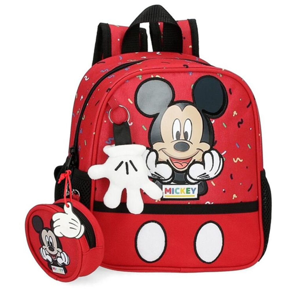Disney Ranac 25 cm, predškolski Mickey Things, crveni slika 1