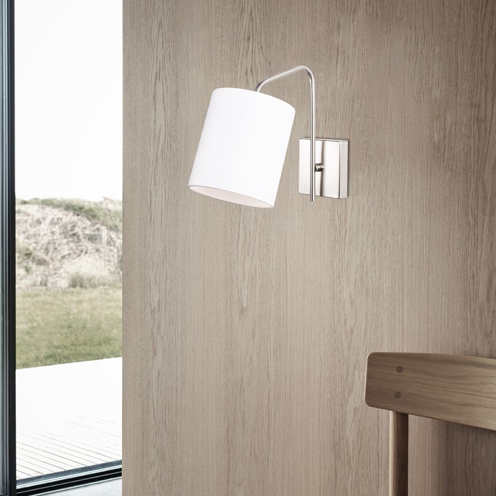 Ve - 6002 Nickel Bijela Zidna Lampa slika 1