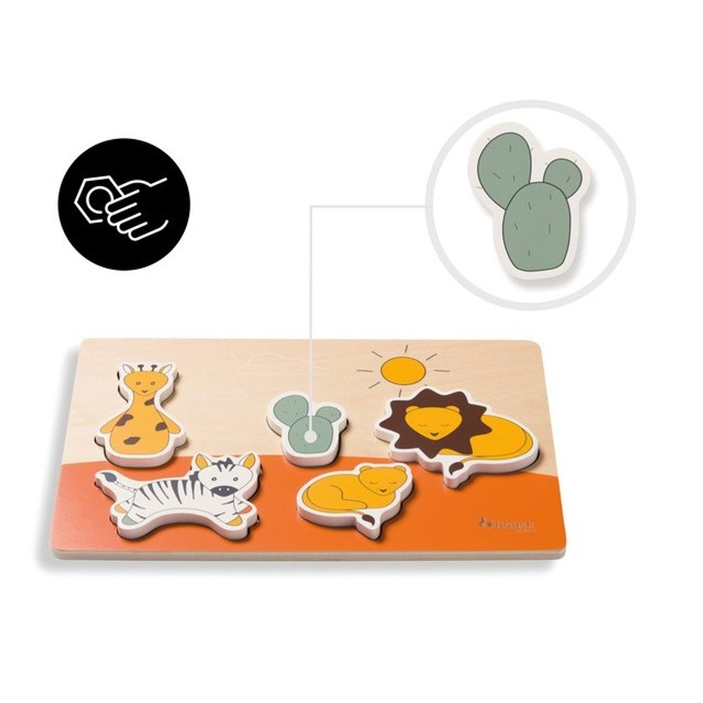 Hauck Drvena slagalica Puzzle N Sort - Safari slika 3