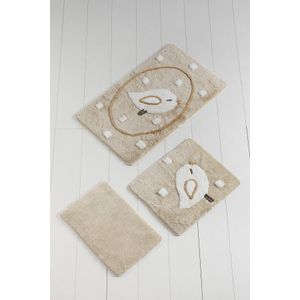 Birdie - Rock Multicolor Acrylic Bathmat Set (3 Pieces)