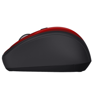 Trust Yvi+ Silent Wireless miš crveni, sa tihim tipkama, 800-1600 dpi, optički, 4 tipke