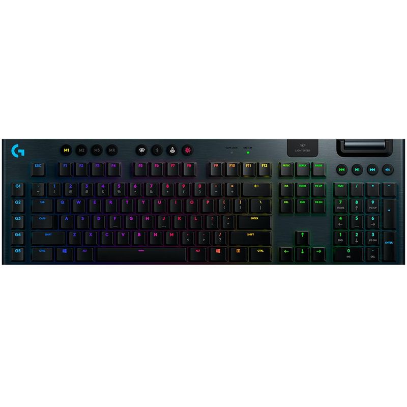 Logitech LOGITECH G915 TKL Tenkeyless LIGHTSPEED Bežična RGB Mehanička Gaming Tipkovnica – KARBON – Hrvatski raspored – LINEARNI PREKIDAČ image