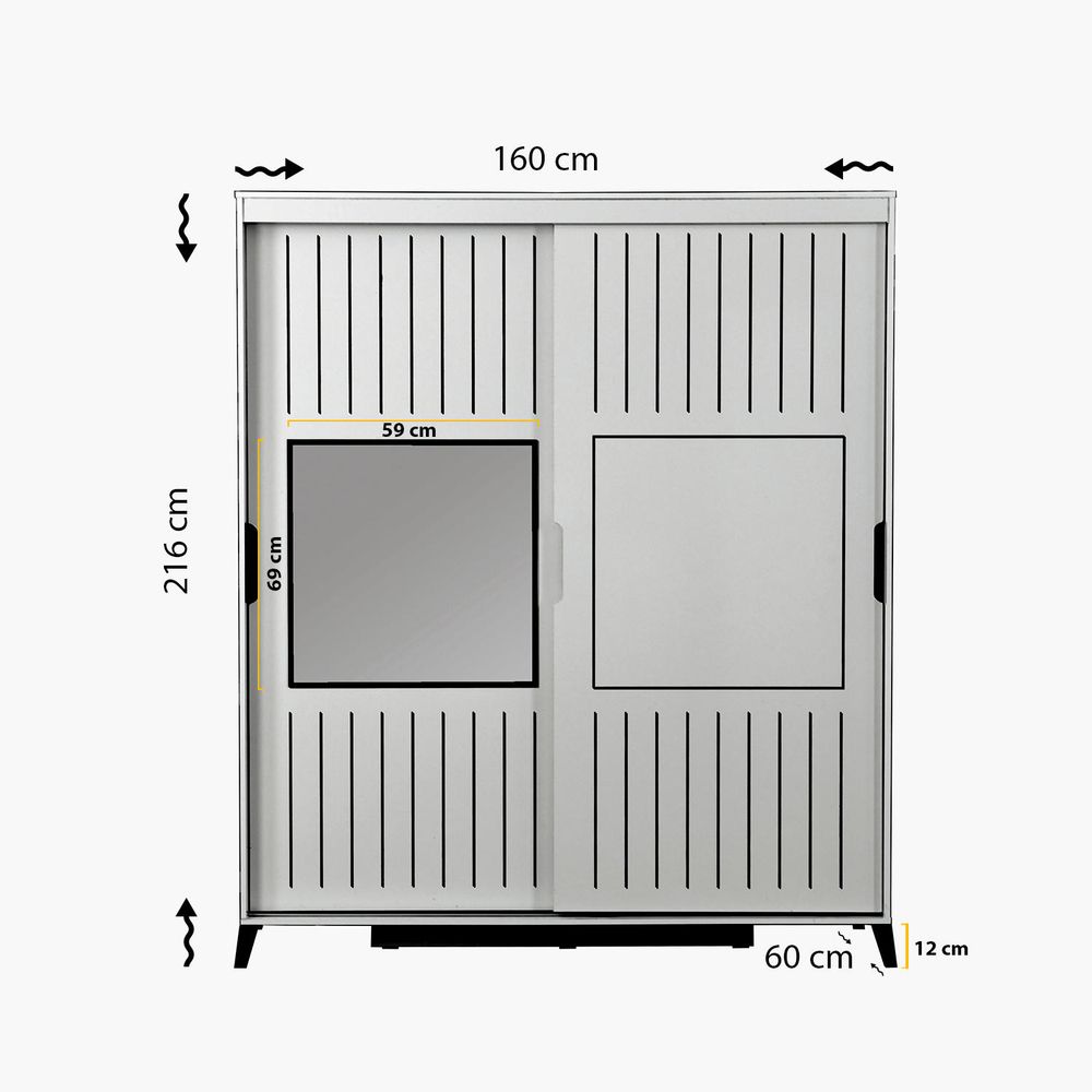 Pasific Home Fuga 160 - Bijela Garderoba slika 8