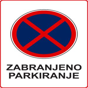 Naljepnica Zabranjeno Parkiranje 20x30 cm