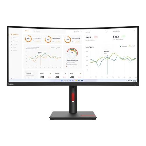 Lenovo T34w-30 (63D4GAT1EU) VA zakrivljeni monitor 34" slika 1