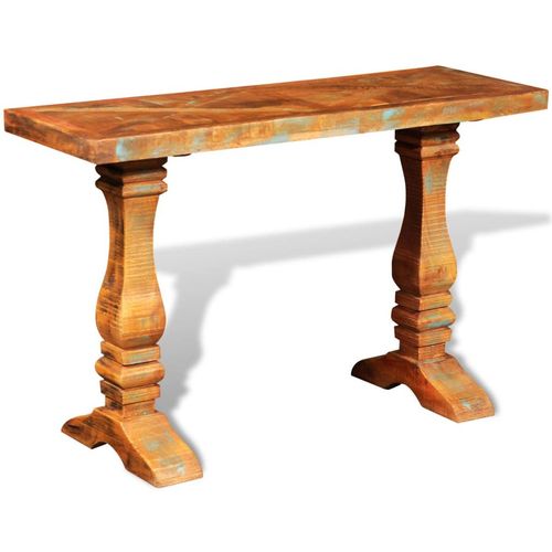 Konzolni stol od masivnog obnovljenog drva slika 25