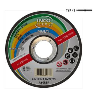 Incoflex univerzalna rezna ploča za metal / PVC / beton 125 x 1,0 mm Multi