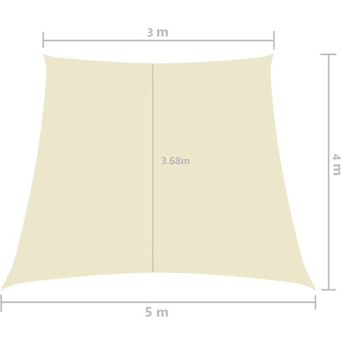 Jedro protiv sunca od tkanine Oxford trapezno 3/5 x 4 m krem slika 9