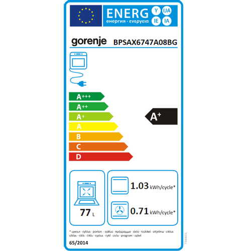 Gorenje ugradbena pećnica BPSAX6747A08BG slika 8