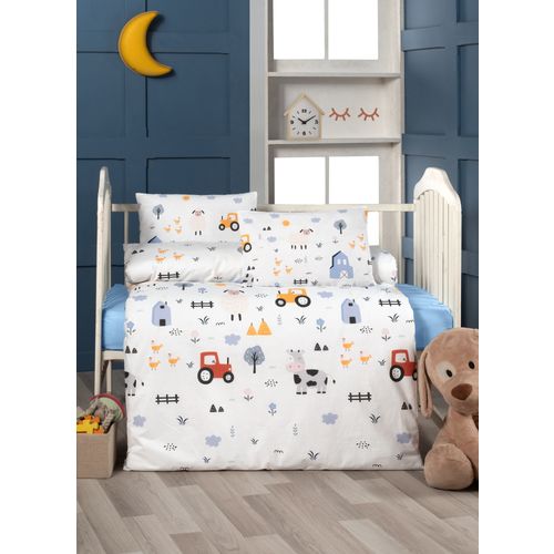 Colourful Cotton Komplet posteljine za bebe od ranforcea Happy Farm slika 1