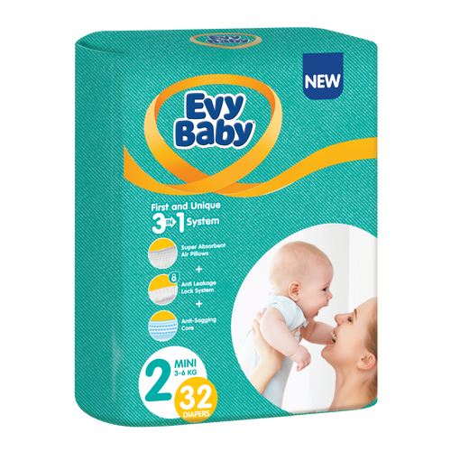 Evy Baby jednokratne pelene 3 u 1 sistem Standard slika 1