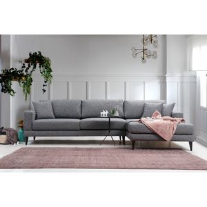 Nordijska Kutna Sofa na Razvlačenje Desna (L3+Chl) Tamno Siva