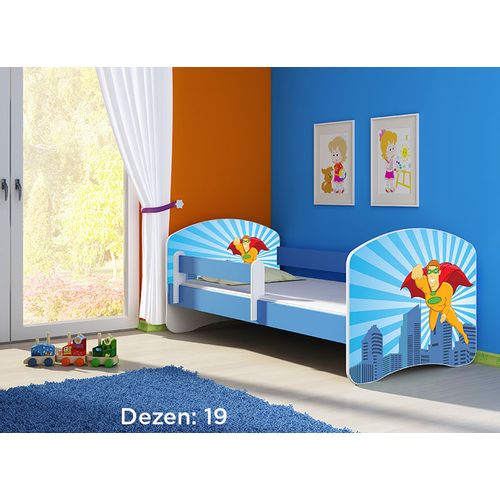 Deciji krevet ACMA II 160x80 + dusek 6 cm BLUE19 slika 1