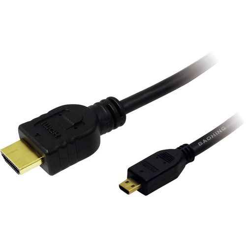 LogiLink HDMI priključni kabel HDMI A utikač, HDMI Micro D utikač 2.00 m crna CH0032  HDMI kabel slika 1