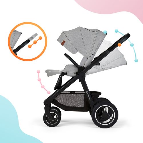 Kinderkraft dječja kolica Everyday 2u1, light gray CZM slika 6