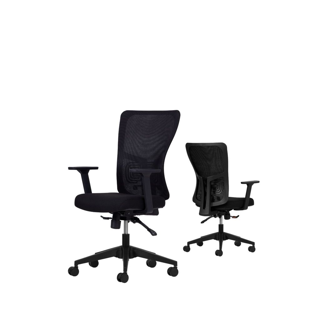 Set kancelarijskih stolica Lumbar 108 - Crna (2 komada) slika 2