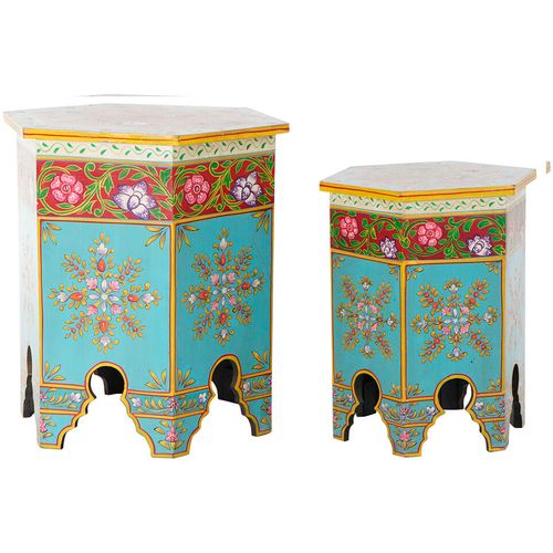 Pomoćni stolić DKD Home Decor Akril Drvo Manga (2 pcs) (49 x 42 x 50 cm) (37.5 x 33 x 43 cm) slika 1