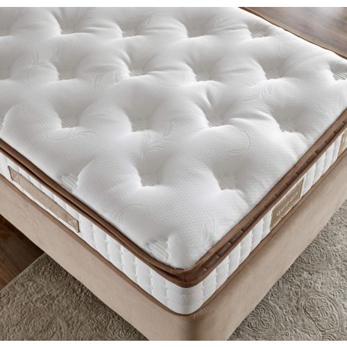 Woody Fashion Madrac, Bijela boja Smeđa, Queen 100x200 cm Single Size Padded Firm Mattress slika 2