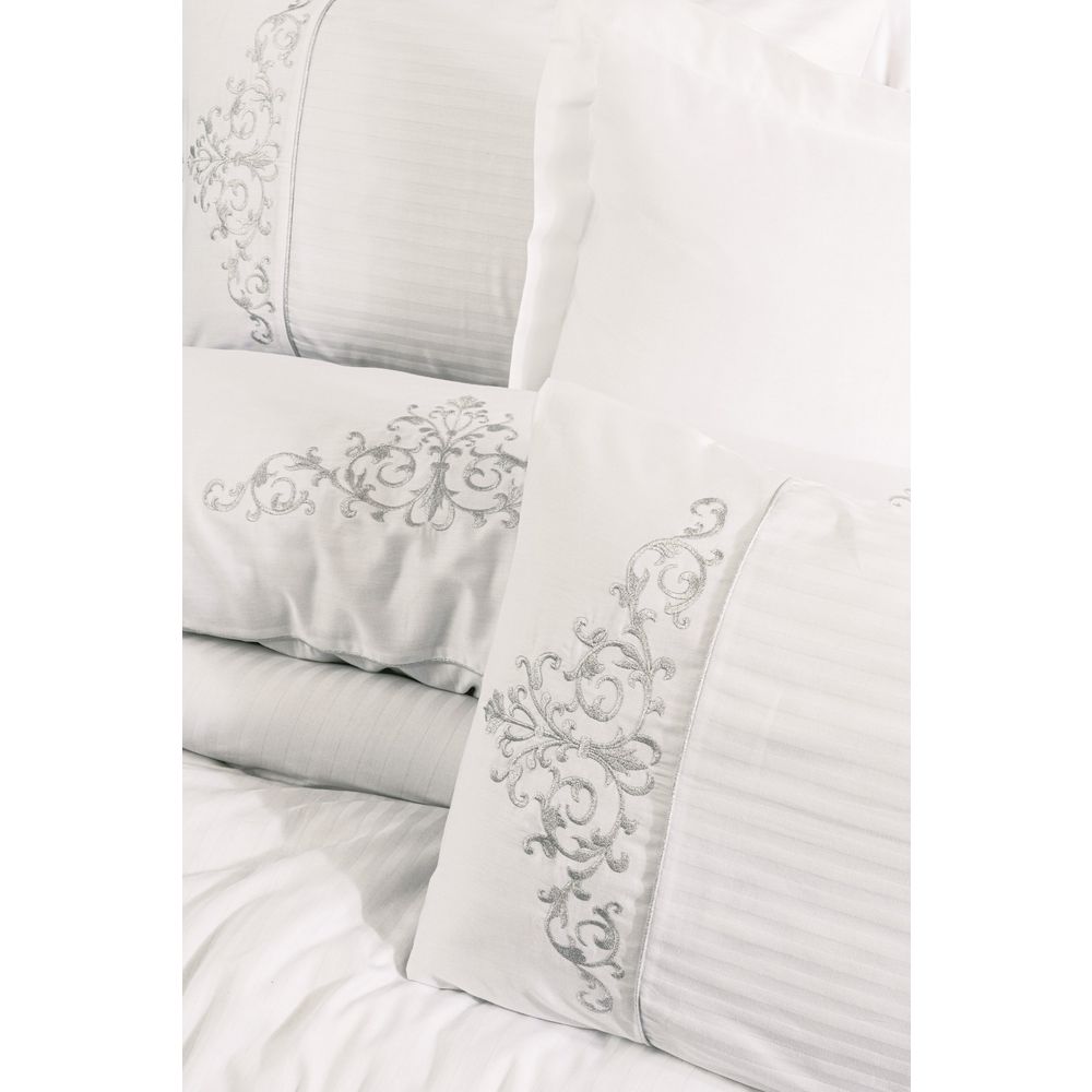 Genny - White White Satin Double Quilt Cover Set slika 2