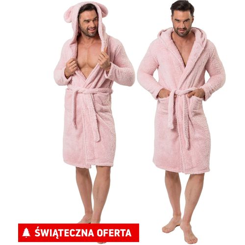 Muški kućni ogrtač Teddy Pink L/XL slika 8