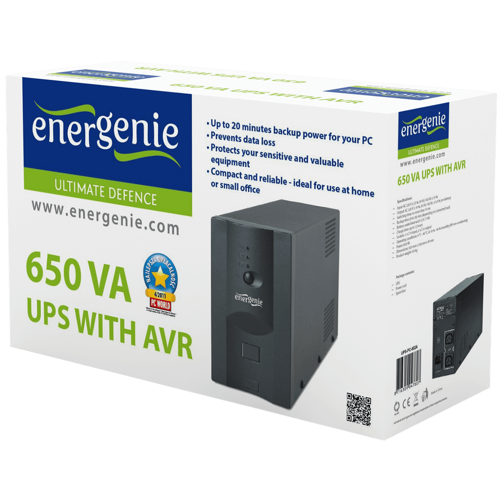 Gembird UPS, 650VA - UPS-PC-652A slika 2