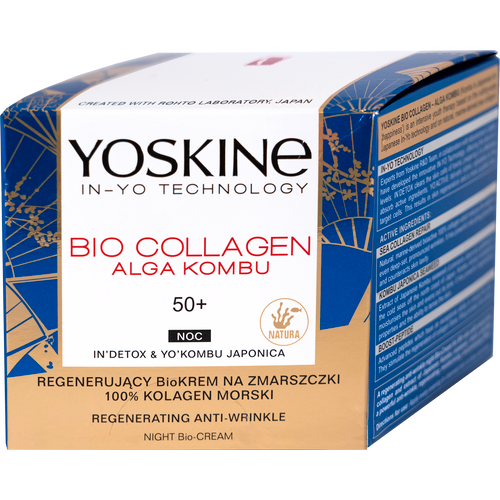 Yoskine Bio Collagen Alga Kombu noćna krema protiv bora 50+, 50 ml slika 1