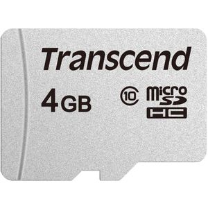 Transcend TS4GUSD300S 4GB MicroSD, Class 10, Read/Write up to 20/10 MB/s