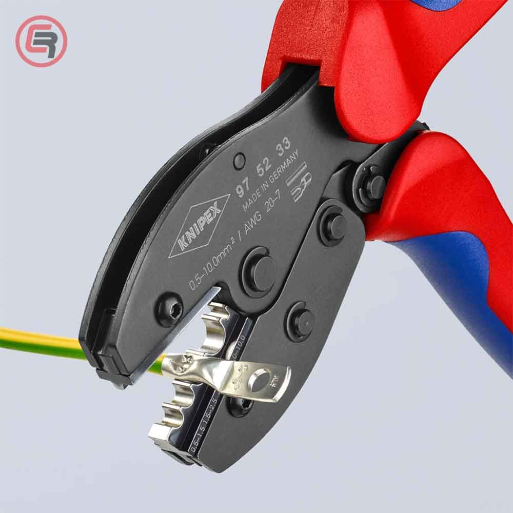 Knipex Kliješta Za Presanje Kabl Stopica Neizoliranih 0,5-10,0 mm2 PreciForce – 97 52 33 slika 5
