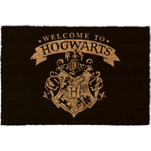 Harry Potter Otirač 'Dobrodošli u Hogwarts' Crni 37x55 cm slika 1